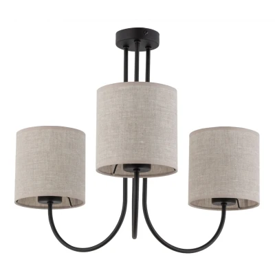 Image of Torens Multi Arm Pendant Ceiling Light Beige 3xE27