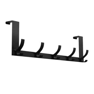Image of Ushine Over The Door Hooks,Heavy Duty Hanger,Over Hook Rack for Hanging Clothes Towel,Bag,Robe,Suitable Bathroom,Bedroom,Kitchen