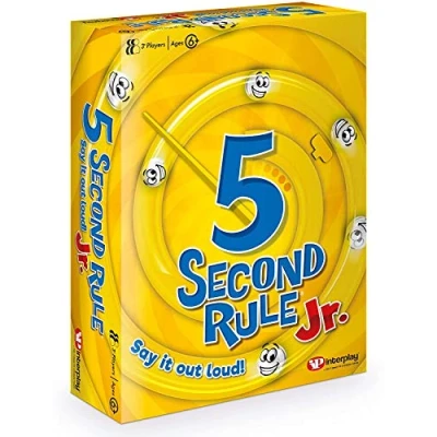 Image of 5 Second Rule Game Jr. Simple Questions Card For Family Fun, Party, Kids, Travel, Night &amp; Sleepovers Think Fast and Shout Out Answers Ages 6+