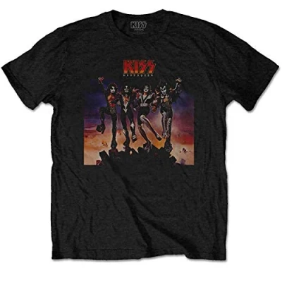 Image of Rockoff Trade Men&#039;s Kiss Destroyer T Shirt, Black, Medium