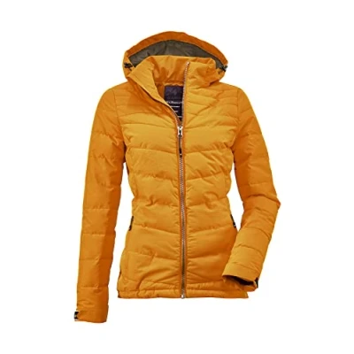 Image of Killtec Women&#039;s Skane Wmn Quilted Jacket A in down look with Removable hood, womens, zip off 35615 000, yellow, 48 (EU)