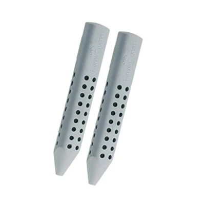 Image of Faber Castell Grip 2001 Triangular Eraser (Grey, 2 x Erasers)
