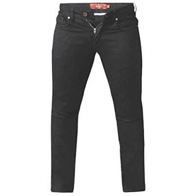 Image of Duke Men&#039;s D555 Claude Tapered Fit Stretch Jeans Black 50W X 32L