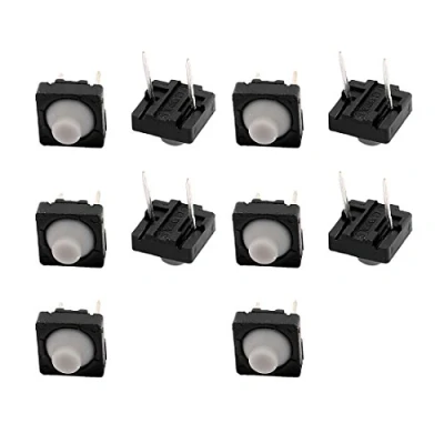 Image of sourcingmap 10Pcs 8mmx8mm Panel PCB Momentary Tactile Tact Push Button Switch 2 Pin DIP