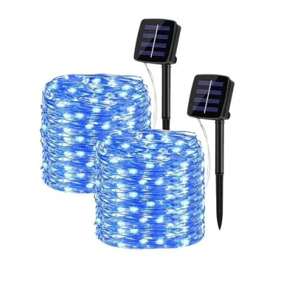Image of Clearhill Solar Fairy Lights Outdoor ，2 Packs 10M 100 LED 8 Modes Waterproof Powered String for Garden, Patio, Yard, Wedding, Party Decorations