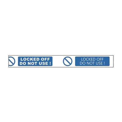 Image of 250m Locked Off Do Not Use Tape, Non Adhesive Polythene, 75mm Width
