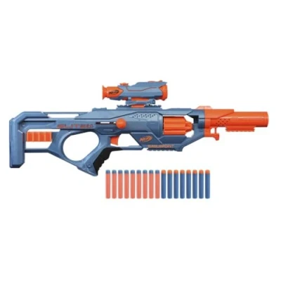 Image of Hasbro Nerf Elite 2.0 Eaglepoint RD 8 Blaster Dart Drum, Detachable Scope and Barrel, 16 Darts, Bolt Action
