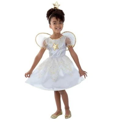 Image of Smiffys Star Fairy Costume, White, M Age 7 9 Years