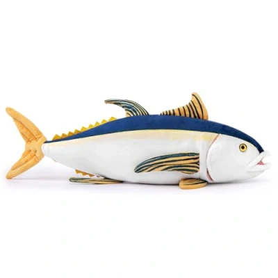 Image of lilizzhoumax Simulation Tuna Plush Toy yellow 40cm/16, Realistic Stuffed Animal Fish Toy, Cute Super Soft Sea Home Decoration Toys Gift