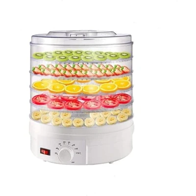 Image of Food Dehydrator, 5 Trays Mini Electric Fruit Meat Vegetables Dryer with Adjustable Temperature for Meat, Fruit, and Healthy Snacks