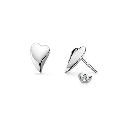 Image of Kit Heath Sterling Silver Desire Cherish Heart Stud Earrings