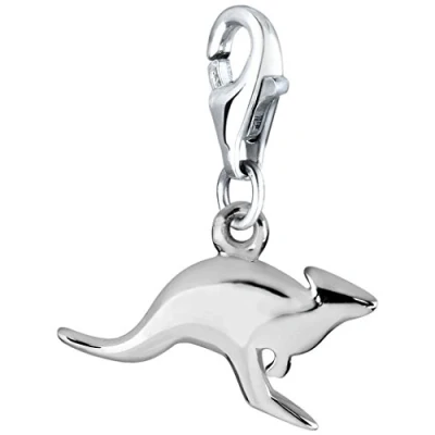 Image of Nenalina Kangaroo Carabiner Charm Pendant for Bracelet 925 Sterling Silver 713153 000,