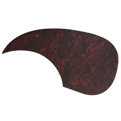 Image of KAISH Red Tortoise Teardrop Style Acoustic Guitar Pickguard Scratch Plate with Self Adhesive