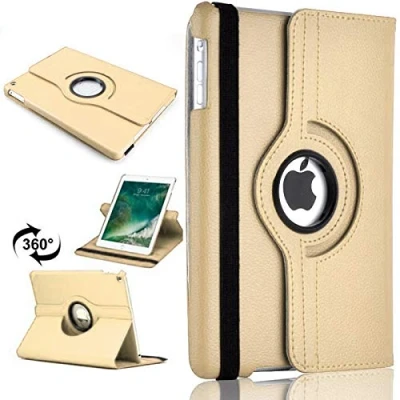 Image of 360 Leather Rotate Stand Case Folio Cover For Apple iPad Air 2 (2014) (Gold)