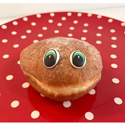 Image of 24 Fabulous Edible Sugar Eyes 6 Blue, Brown, Yellow and Green