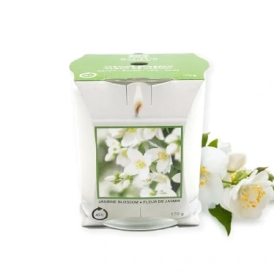 Image of Scented Candle Jasmine Blossom 170g Single Wick 45hrs Burn Time Glass Jar Gift