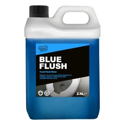 Image of One Chem Professional Toilet Cleaner Blue Flush for Caravans &amp; Motorhomes, 2.5 Litre, Formaldehyde Free, Fluid