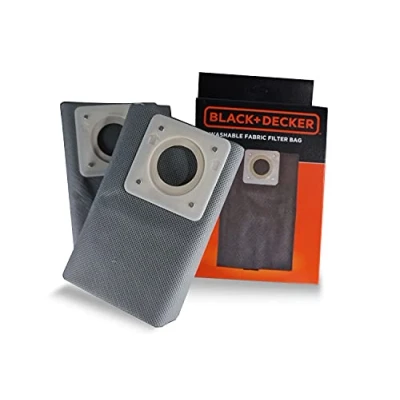 Image of Black+Decker, Washable Fabric Filter Bag, Fabric, Grey