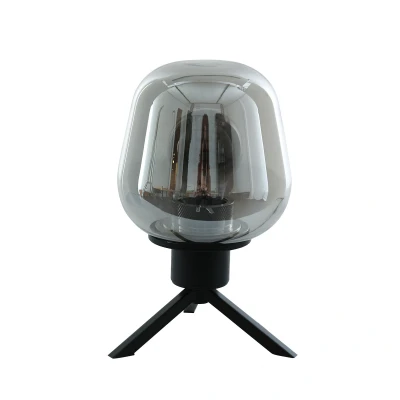 Image of Reflexion Globe Table Lamp Black Matt, Transparent Grey Gloss