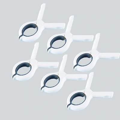 Image of DoerSpace Laundry Clips for Blanket Clothes, Beach Towel Pegs Buggy &amp; Stroller Shades, Universal Clip Toys to Pram Car Seat, Camping Pool Chair Wheelchair Sunbeds 6 Pack