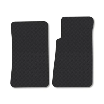 Image of Rubber Car Mats Compatible with Mazda Mx 5 (1997 2006) Tailored Fit Floor Set Accessory Black Custom 4 Pieces Clips Anti Slip Backing, Heavy Duty &amp; Waterproof