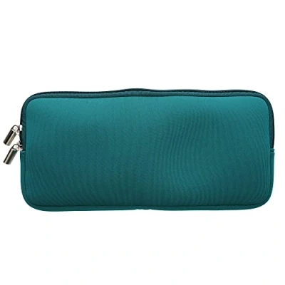 Image of kwmobile Neoprene Case Compatible with Logitech K380 for Keyboard Soft Travel Sleeve Petrol