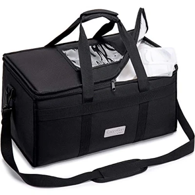 Image of CarreGas Hot Food Delivery Bag Insulated, Premium Large 53x30x28cm Takeaway Bags Suitable for Cold and Food, Pizza, Restaurant, Uber Eats Bag, Picnic Grocery Shopping