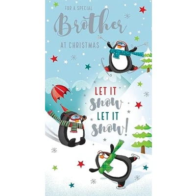 Image of Brother Christmas Card Let It Snow 9&quot; x 5&quot;