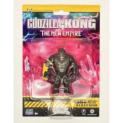 Image of MonsterVerse Godzilla x Kong: The New Empire, 3.25 Inch Kong Action Figure Toy, Iconic Collectable Movie Character, Limited Edition, Includes B.E.A.S.T Glove Feature, Suitable for Ages 4 Years+