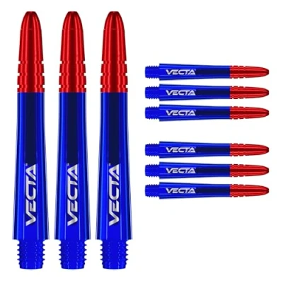 Image of WINMAU Dart Shaft Vecta Polycarbonate Stems 1 Set per pack (3 Darts Shafts in total) Professional Accessories Blue and Red Intermediate