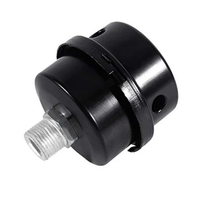 Image of 3/8&quot; Air Compressor Intake Filter Muffler Silencer Metal Noise Strainer for 16MM Black