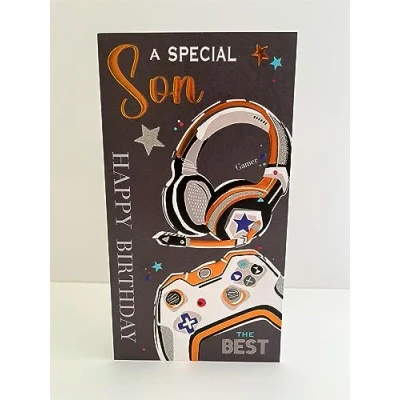 Image of Jonny Javelin Special Son Happy Birthday Card