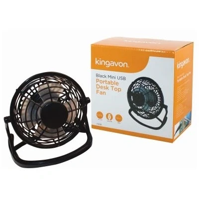 Image of Kingavon Mini Usb Plastic Portable Desk Top Fan Black