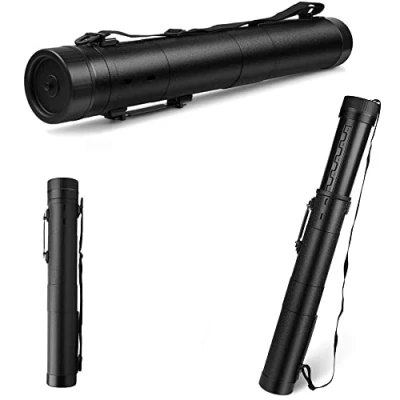 Image of Crystals Adjustable Telescopic Artist Drawing Tube, Compact Teletube Storage for Artworks, Drawing, Flip Chart, Arrow Tubes with a Carry Strap Black