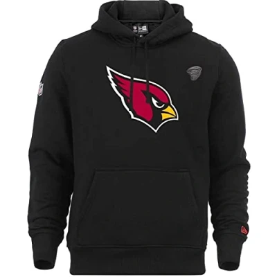 Image of New Era Arizona Cardinals NFL Hoody Kapuze Team Logo Pullover schwarz mit CapSpin Pin