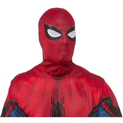Image of Rubies Men&#039;s Marvel: Spider Man Far from Home Fabric Mask, Red/Blue, One size