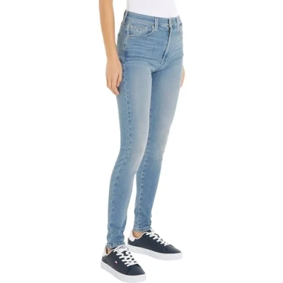 Image of Tommy Jeans Womens Sylvia Hgh Skn Ch0214 Co Dw0dw19268 Skinny, Denim Light, 32W / 30L UK