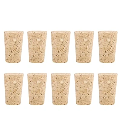 Image of FTVOGUE 10PCS Natural Tapered, Barware Wine Stoppers &amp; Pourers Corks Wooden Bottle Stopper for Beer (0.79 * 0.59 1.38inch)