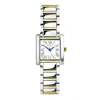 Image of Sekonda Classic Montreal Ladies 21mm Quartz Watch in White with Analogue Display, and Two Tone Alloy Strap 40703