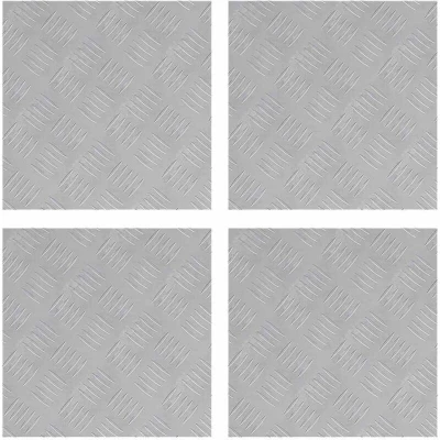 Image of vidaXL Aluminum Checker Plates 4 pcs Non Slip 40x40 cm