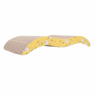 Image of Cat Scratcher Cardboard, Corrugate Scratch Resistance with Mint Leaves for Cats (M Type)