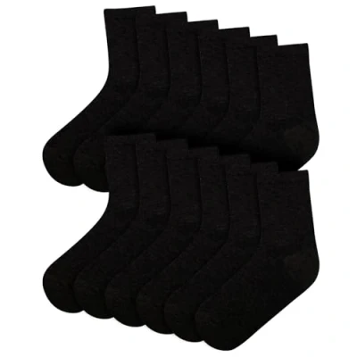 Image of A2Z Ladies Cotton Rich Plain Socks Luxurious Soft 970 6 Pack Black 4 7