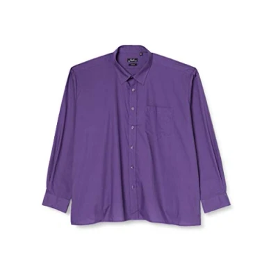 Image of Premier Workwear Mens Long Sleeve Poplin Shirt Purple Size 17.5&quot;(44.5cm)