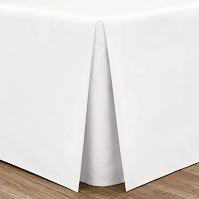 Image of Catherine Lansfield Easy Iron Percale Combed Double Fitted Valance Sheet White