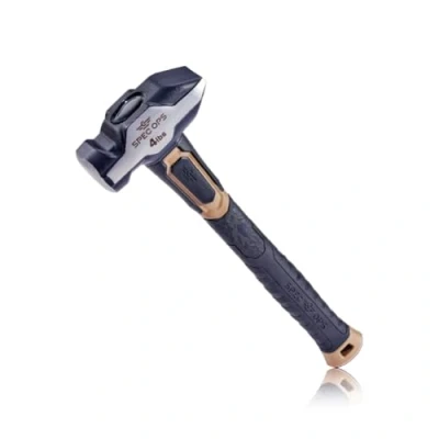 Image of Spec Ops Tools Blacksmith Hammer, 4 lb Sledge Hammer with Bi Material Shock Absorbing &amp; Vibration Dampening Handle, 3% Donated to Veterans, Black/Tan