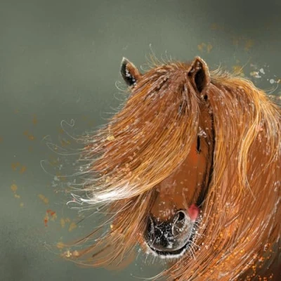 Image of Alex Clark Horse Blank Card Suitable For Any Occasion Designed and Printed in UK