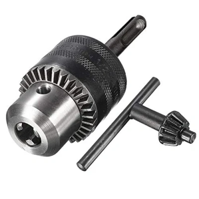 Image of Mesee 1.5 13mm Capacity 1/2 20 UNF Thread Key Drill Chuck with SDS Plus Adapter Air Impact Wrench Converter Conversion Tool