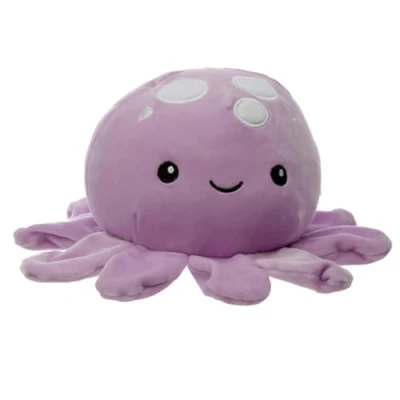 Image of Puckator Plush Cuddlies Octopus Cushion, Kids Bedroom Travel Pillow 12x29x29cm Polyester Cover With Integrated Filling