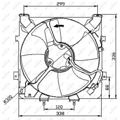 Image of 80150SR3013, 80150SR3K01, 80152SR3000, 80161SR3000 Cooling fan NRF 47041 295mm 12V 140W with radiator shroud