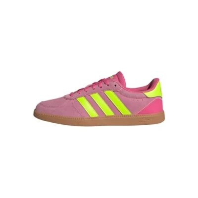 Image of adidas Breaknet Sleek Shoes, Leather Upper, Pink